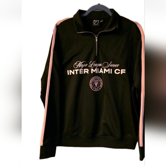 🖤💖 Inter Miami CF MLS Black & Pink 1/4-Zip Training Pullover/Jacket - Size S - Picture 3 of 12
